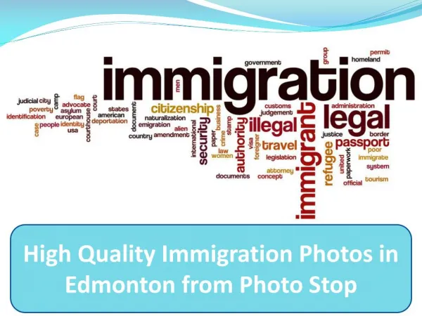 High Quality Immigration Photos in Edmonton from Photo Stop