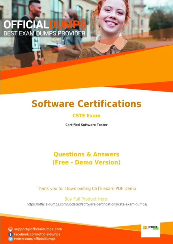 CSTE Dumps - Affordable Software Certifications CSTE Exam Questions - 100% Passing Guarantee