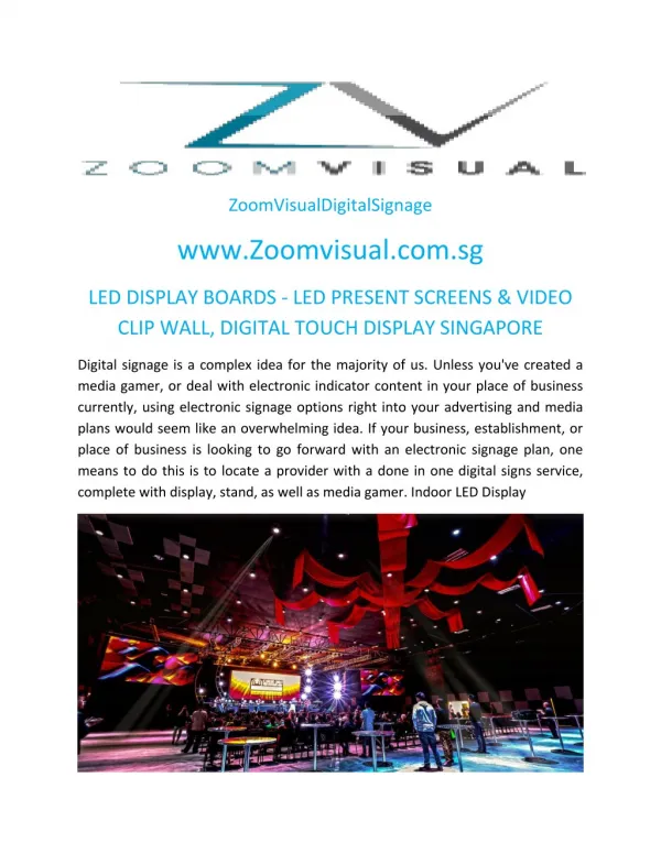 LED Display Boards - LED Display Screens & Video Wall, Digital Touch Screen Singapore
