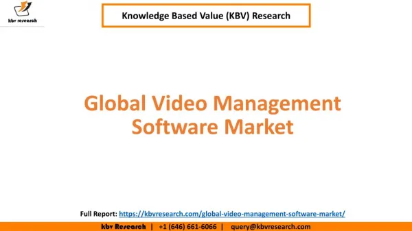 Global Video Management Software Market Size and Market Share