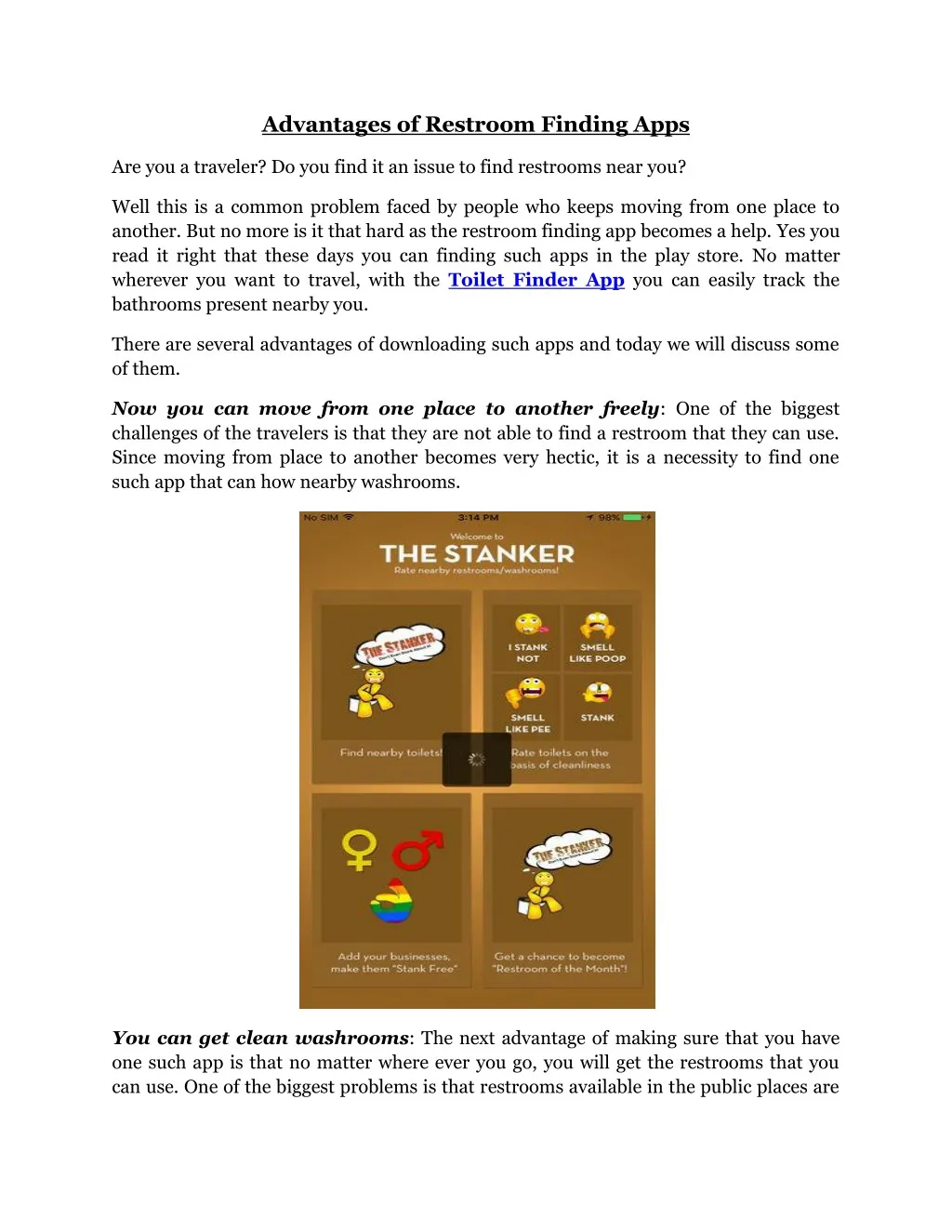 advantages of restroom finding apps