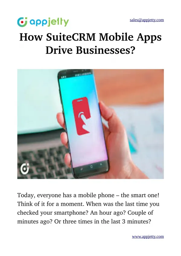 How SuiteCRM Mobile Apps Drive Businesses?