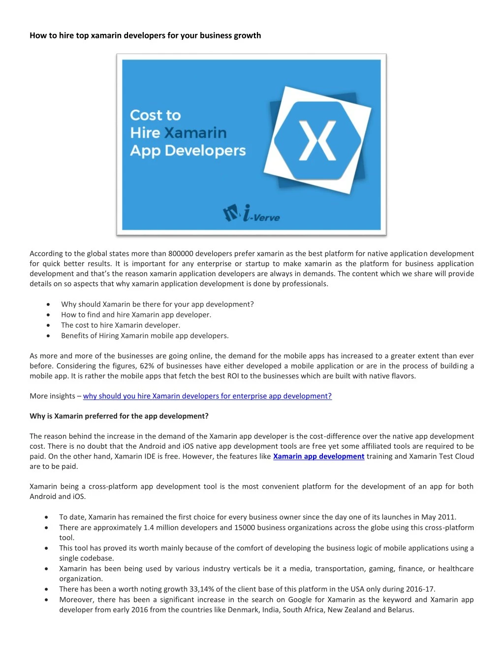 how to hire top xamarin developers for your
