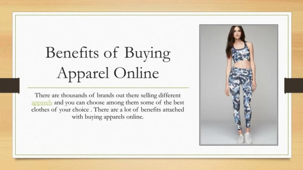 Benefits of Buying Apparel Online
