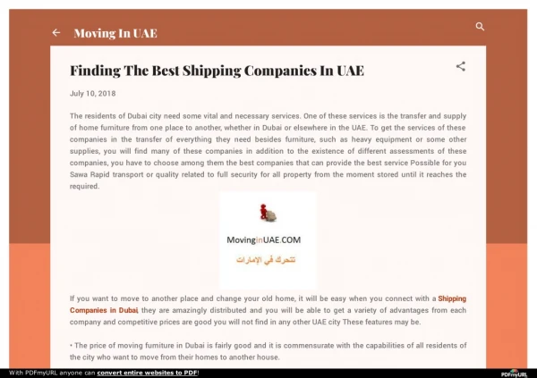 Finding The Best Shipping Companies In UAE