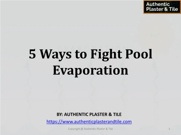 5 Ways to Fight Pool Evaporation