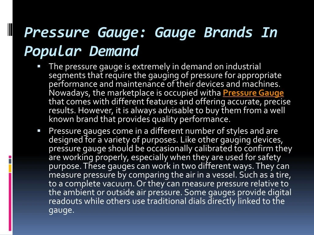 pressure gauge gauge brands in popular demand