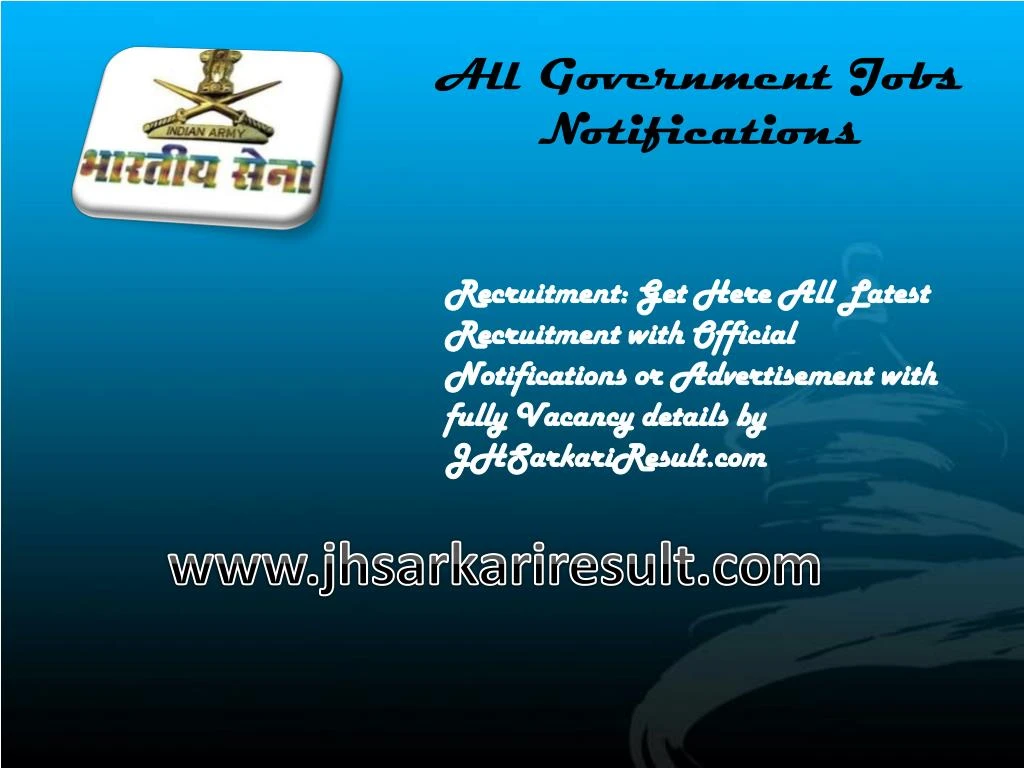 all government jobs notifications