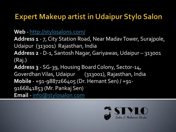 Expert Makeup artist in Udaipur Stylo Salon