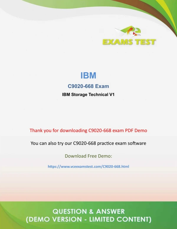 Get IBM C9020-668 VCE Exam PDF 2018 - [DOWNLOAD and Prepare]