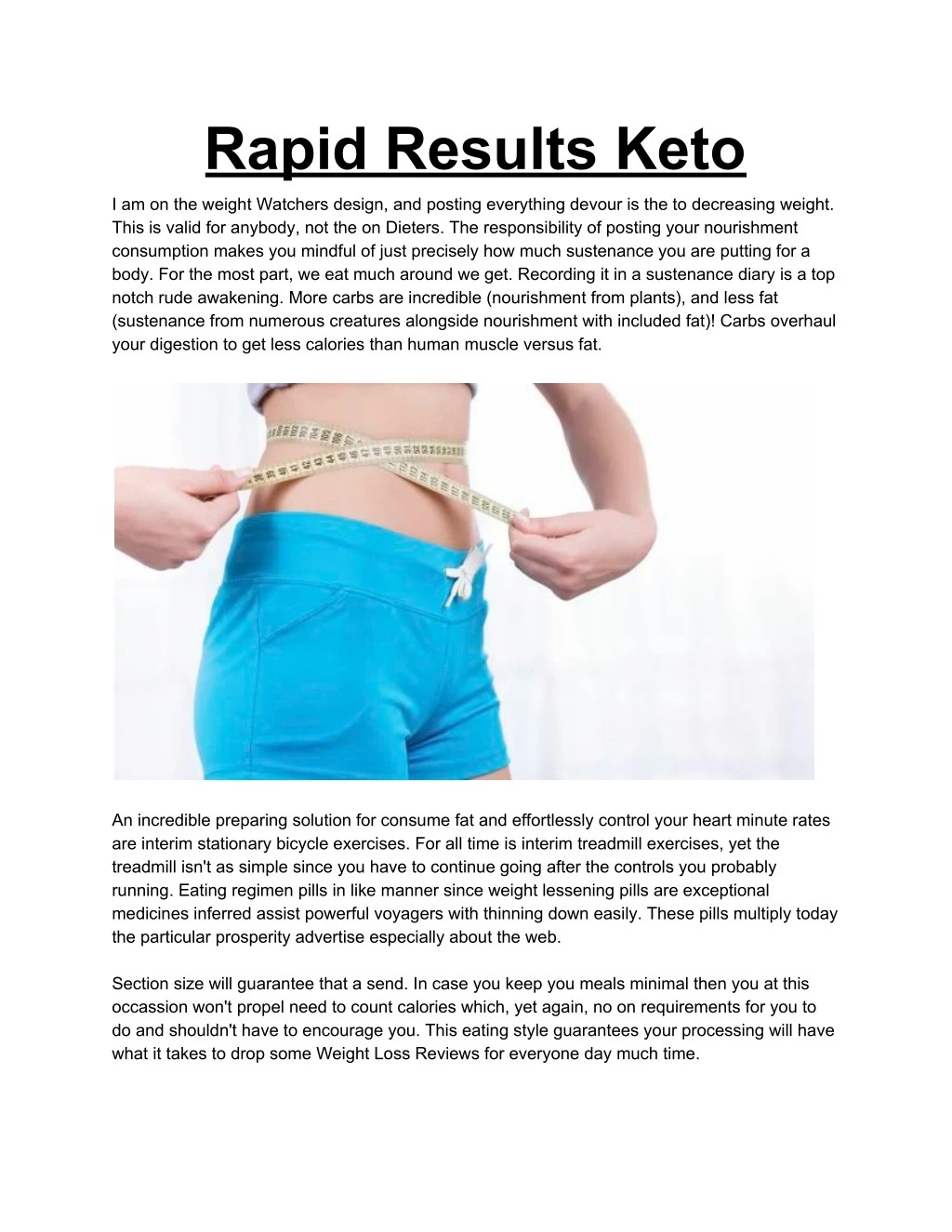 rapid results keto