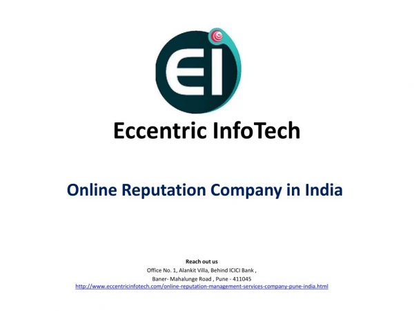 Online Reputation Management Company, Services in India - Eccentric Infotech