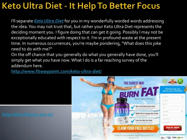 Keto Ultra Diet - It Have A Natural Fat Burning Ingredients