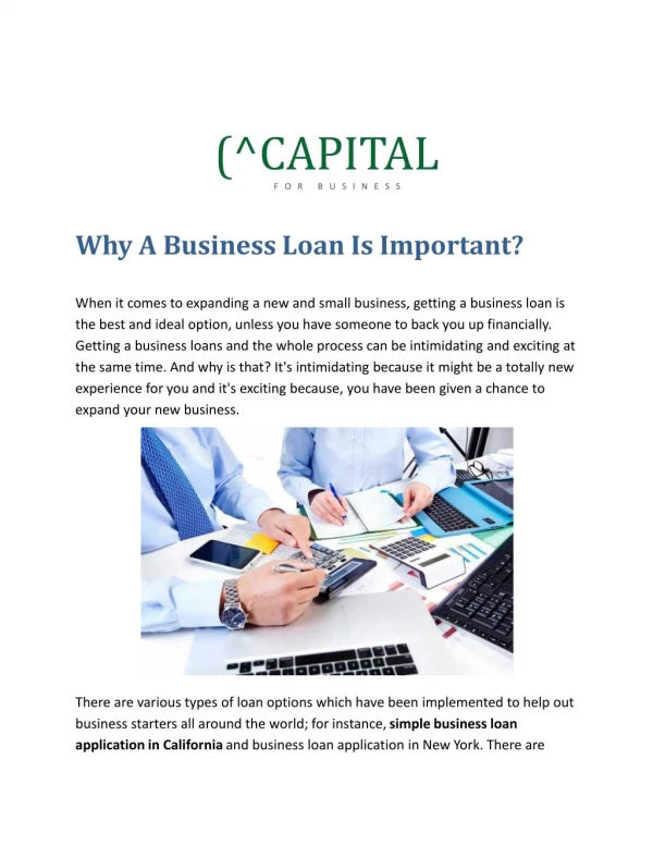 Why A Business Loan Is Important?