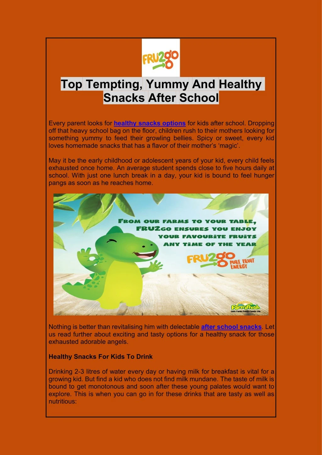 top tempting yummy and healthy snacks after school