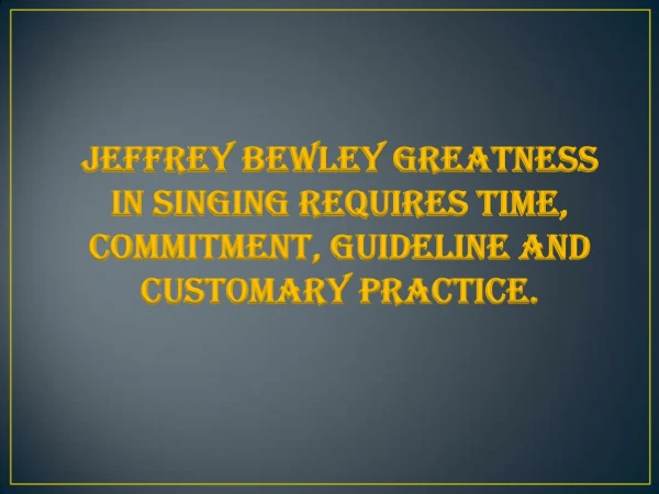 Jeffrey Bewley The Most Persuasive Artists