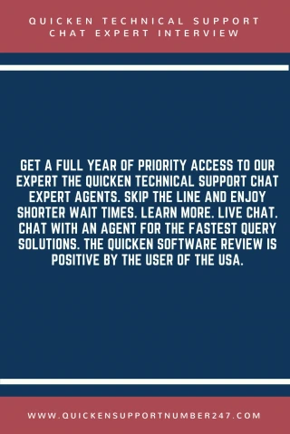 Quicken technical Support Chat Expert Interview - slide 1