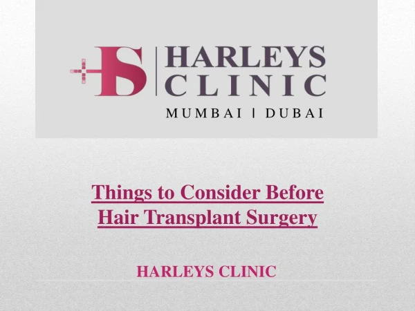Things to Consider Before Hair Transplant Surgery