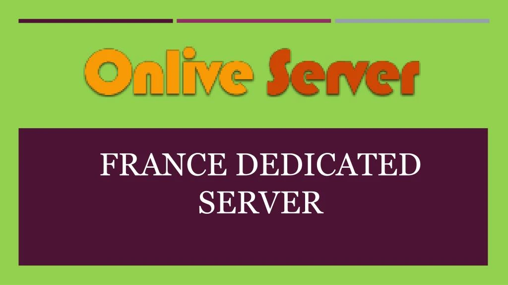 france dedicated server