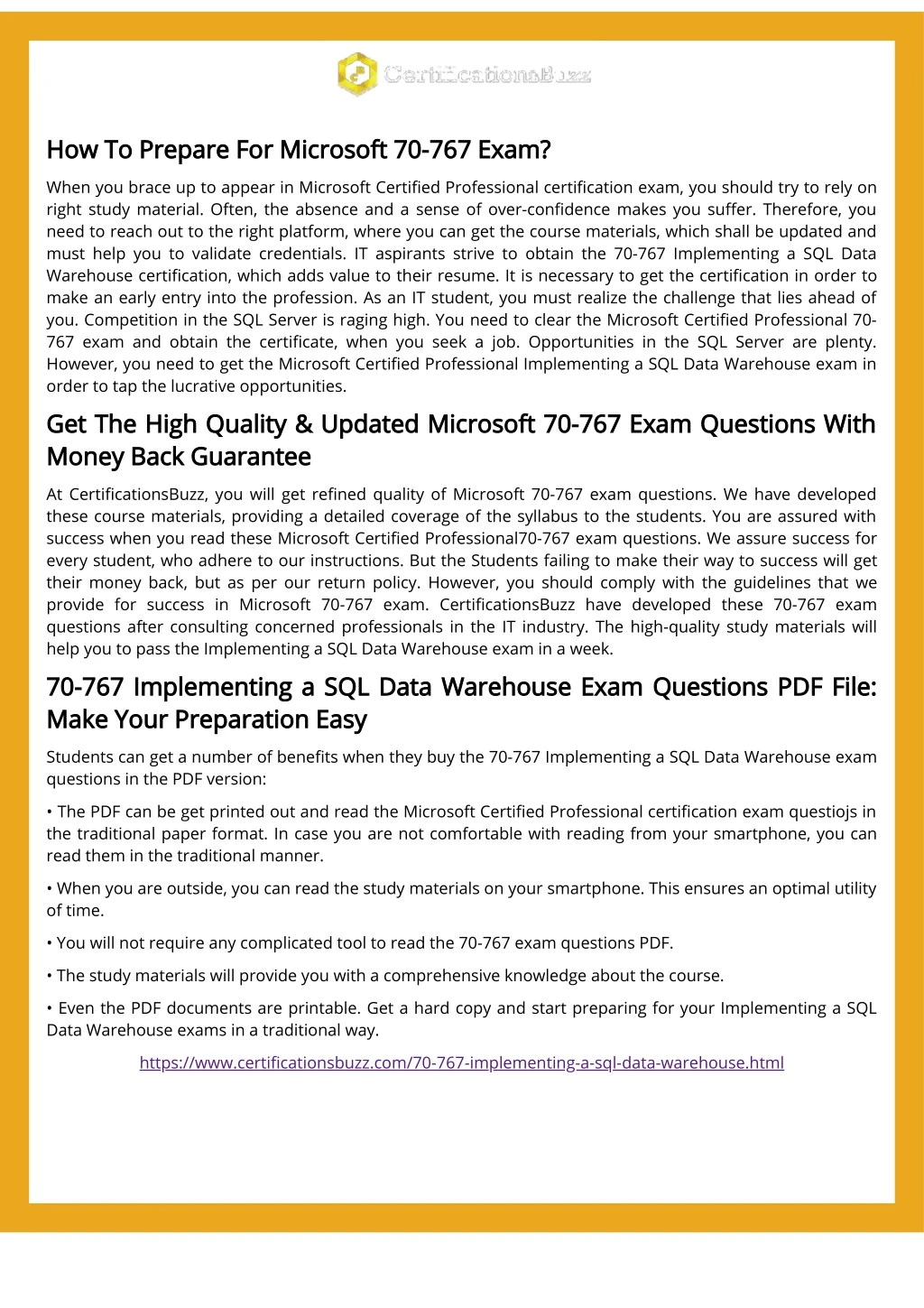 how to prepare for microsoft 70 767 exam