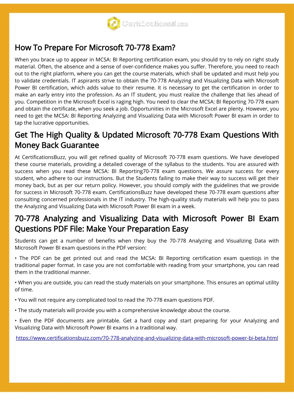 how to prepare for microsoft 70 778 exam