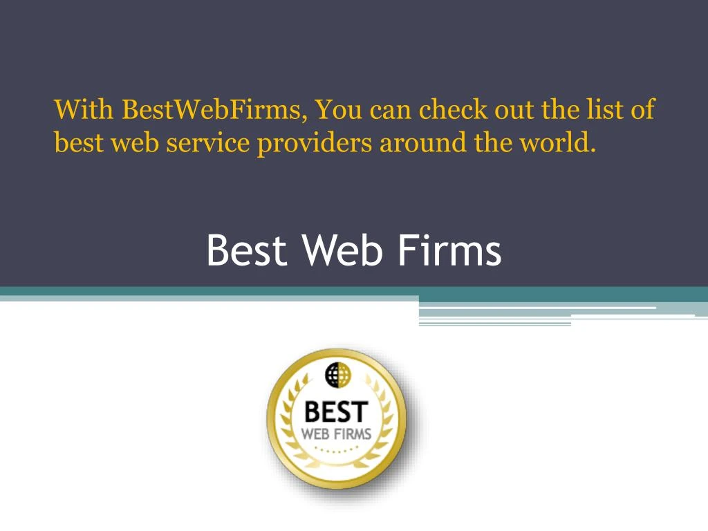 best web firms