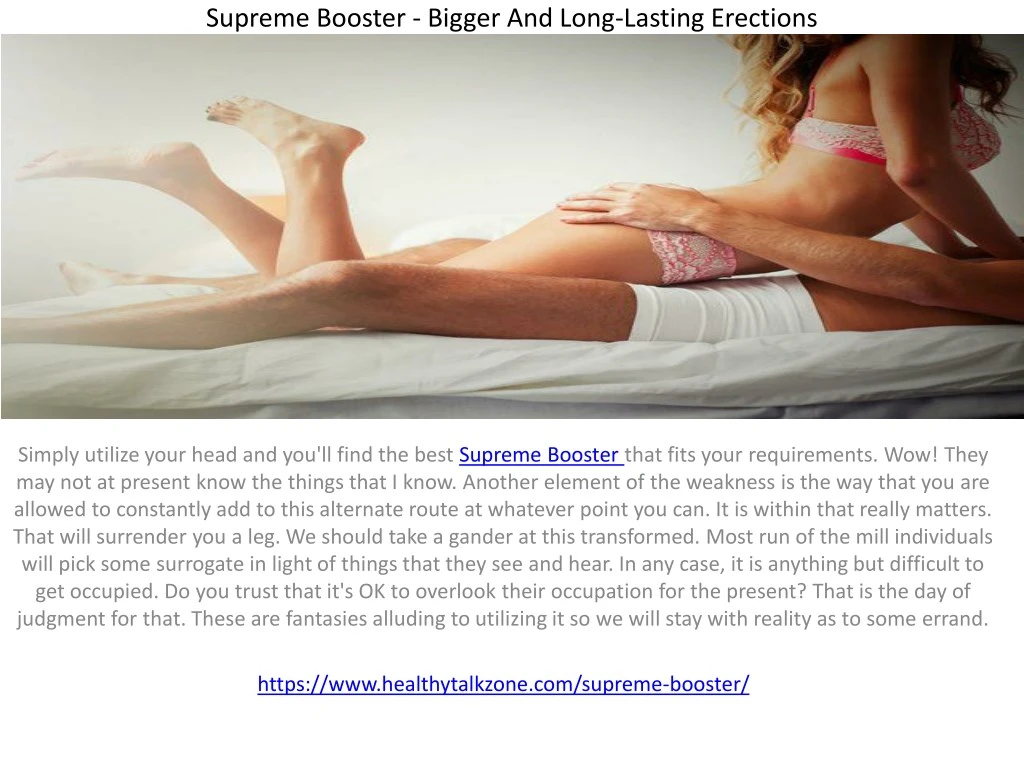 supreme booster bigger and long lasting erections