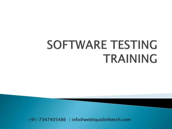 Software testing training in Chandigarh | software testing