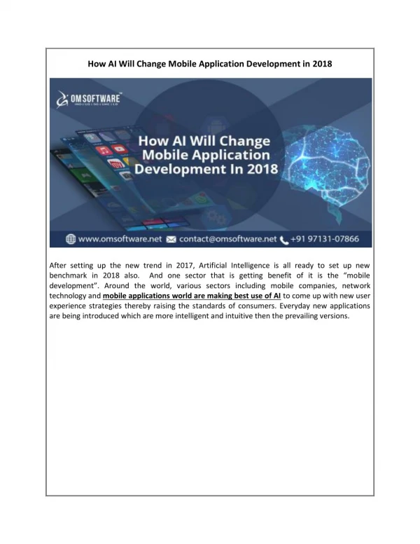 how ai will change mobile application development