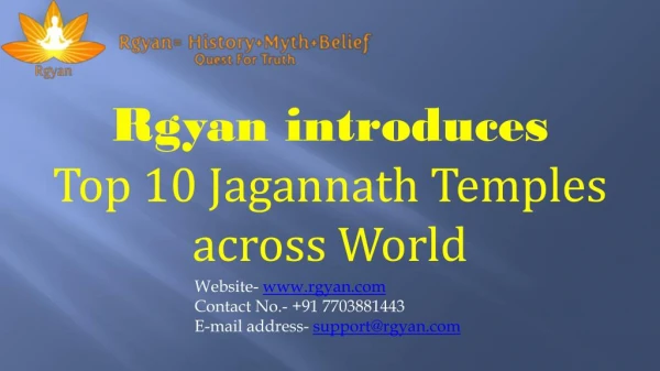 Top 10 Jagannath Temple across World