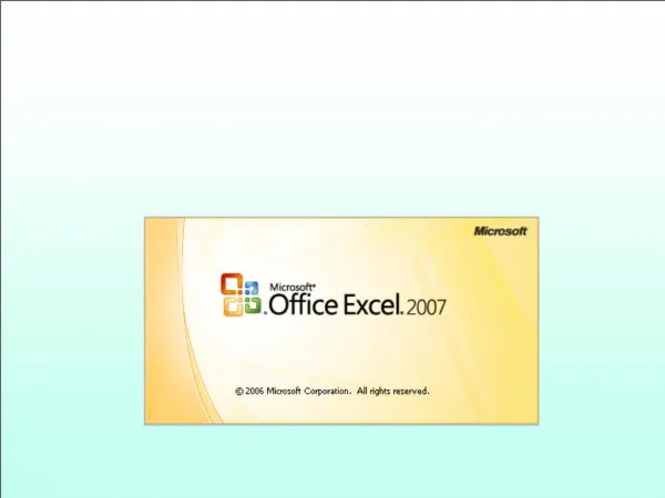 Excel 2007 - alapok