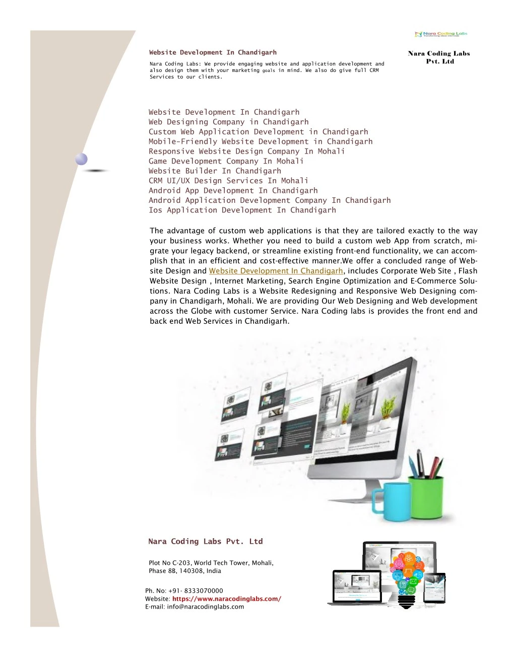 website development in chandigarh
