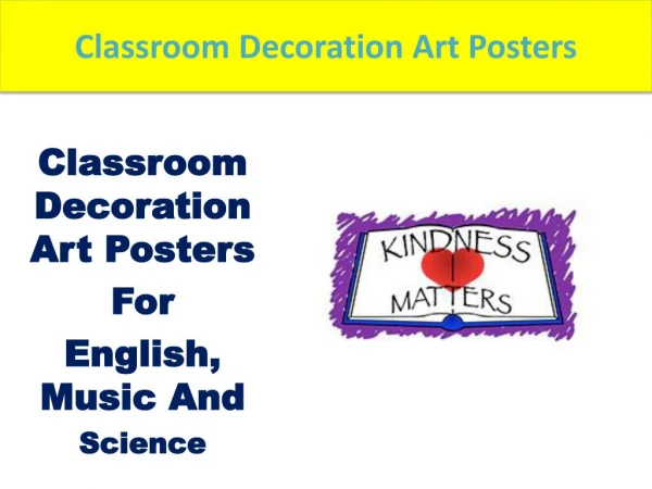 Classroom art posters make of classroom more education for students
