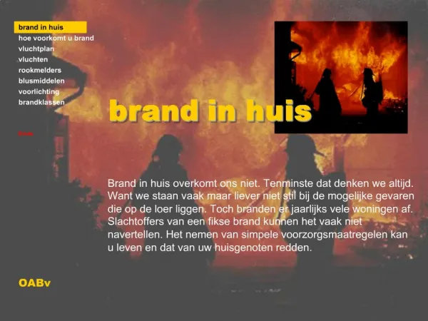 Brand in huis