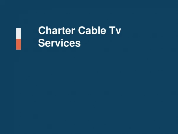 Charter Cable Tv Services