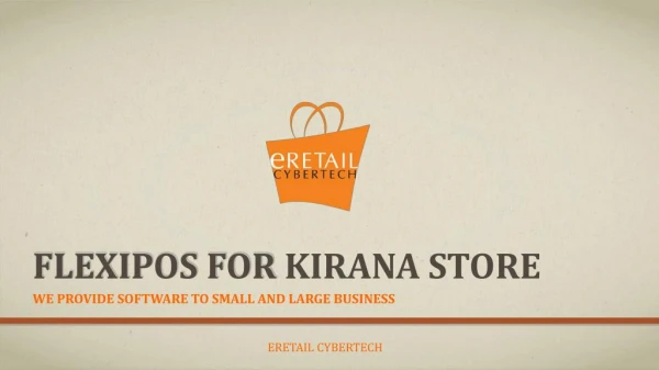 Retail POS for Kirana store