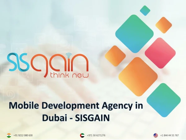 Best Mobile App development in Dubai, UAE |SISGAIN