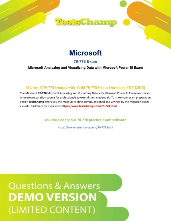 How To Prepare Microsoft MCSA 70-778 Exam ?