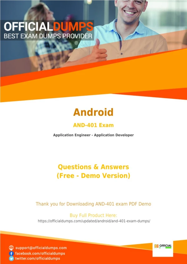 AND-401 - Learn Through Valid Android AND-401 Exam Dumps - Real AND-401 Exam Questions