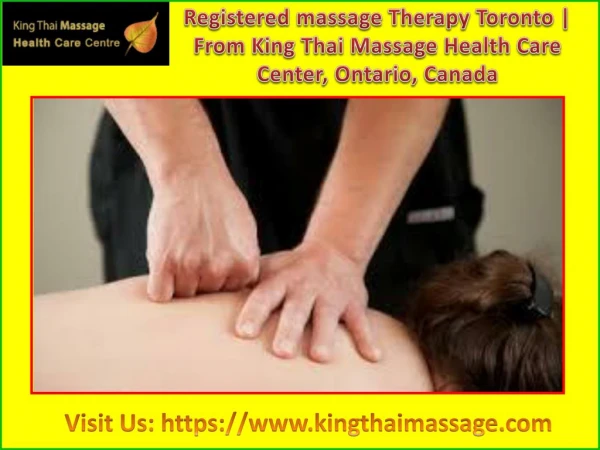 Registered Massage Therapy Toronto | King Thai Massage Health Care Center, Canada