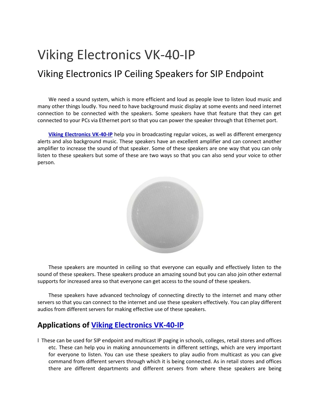viking electronics vk 40 ip