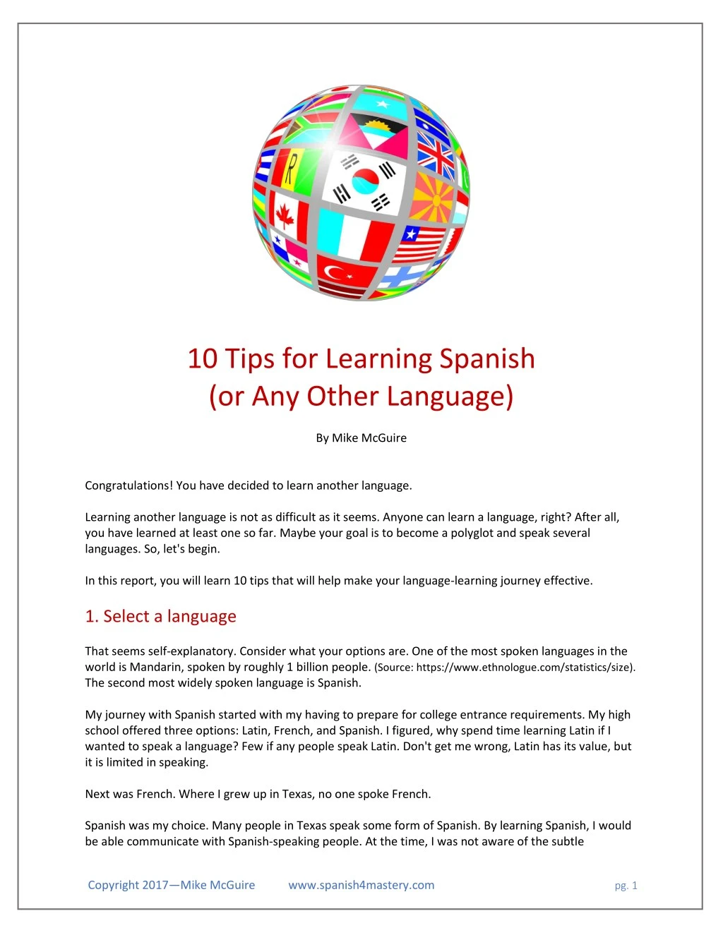10 tips for learning spanish or any other