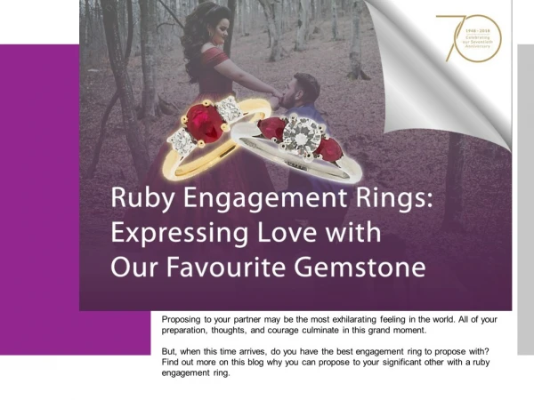 Ruby Engagement Rings: Expressing Love with Our Favourite Gemstone