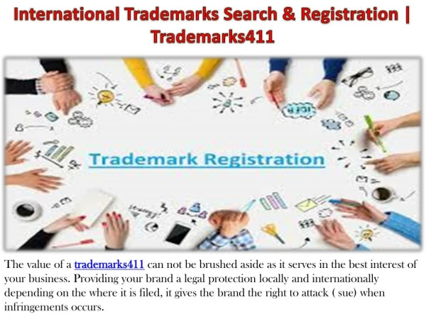 International Trademarks Search & Registration | Trademarks411