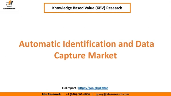 Automatic Identification and Data Capture Market Size to reach $76.9 billion by 2024