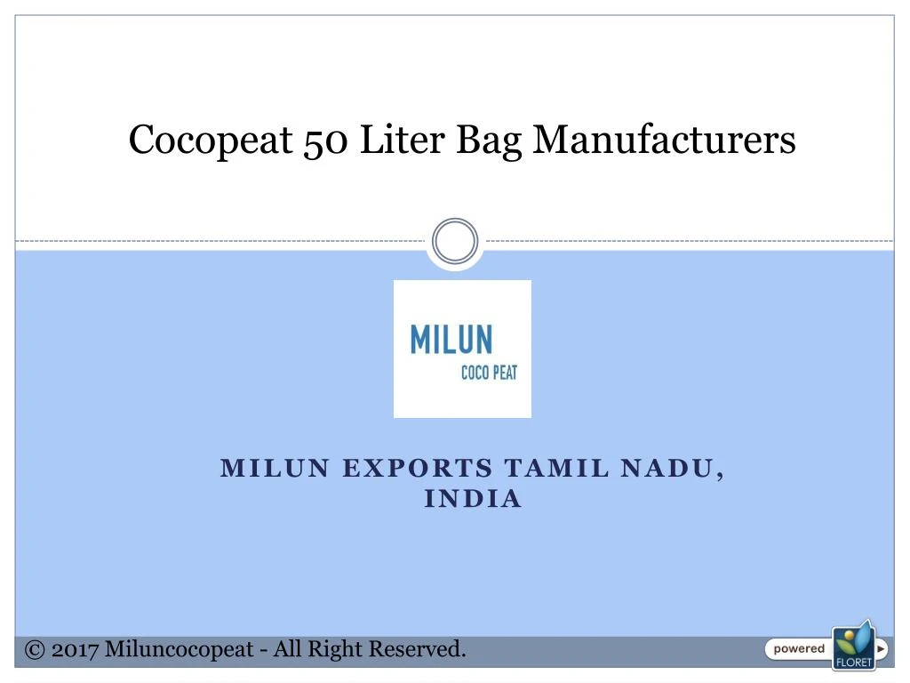 cocopeat 50 liter bag manufacturers