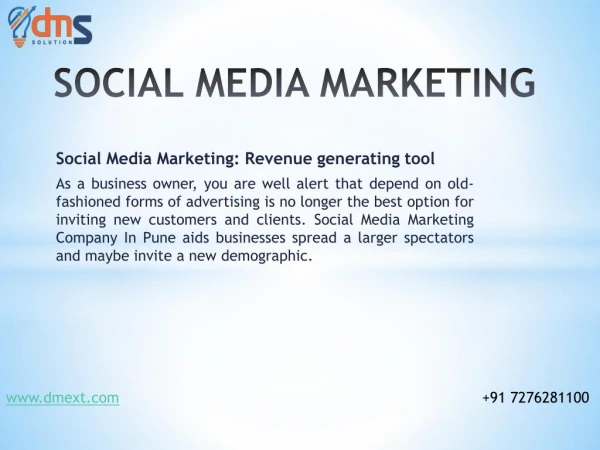 Social Media Marketing Company In Pune | SMO Services In Pune | DMS