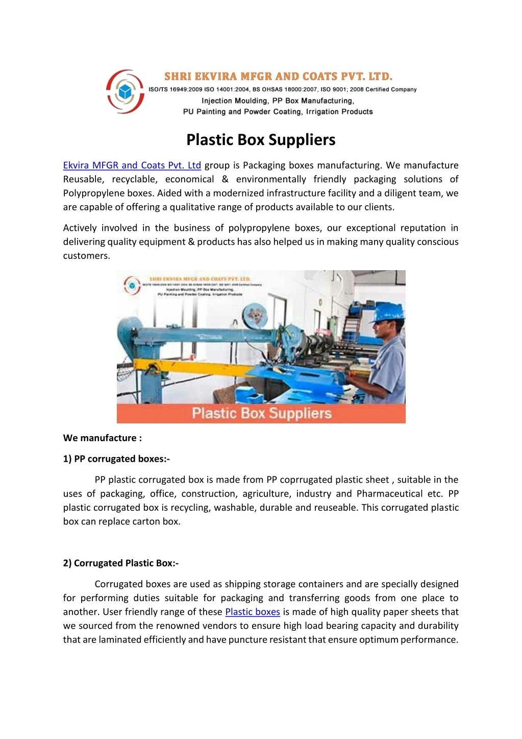 plastic box suppliers