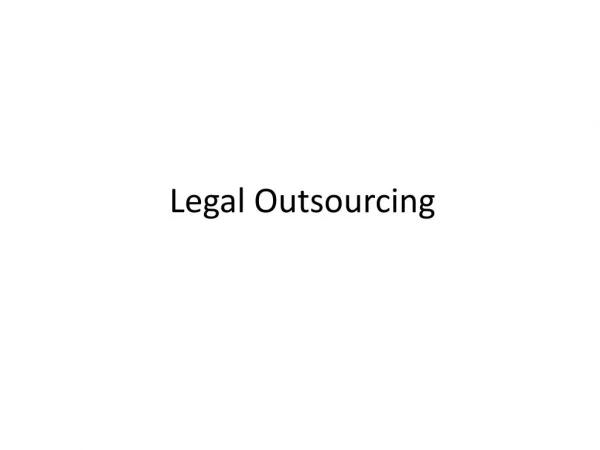 Legal Outsourcing