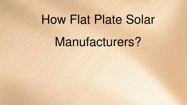 Buy Flat Plate Solar Collector At Best Price in Hyderabad